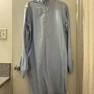 Chic Long Sleeve Light Blue Dress